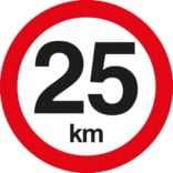 C55 Hastighedsbegrænsning 25 km. Skilt