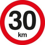 C55 Hastighedsbegrænsning 30 km. Skilt