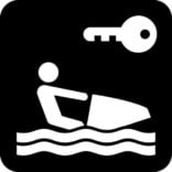 Nøgle til vandscooter - Piktogram skilt