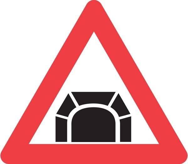 Advarselsskilt - Tunnel skilt