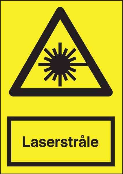Advarselsskilt - Laserstråle Advarselsskilt - Laserstråle