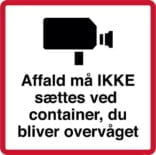 Affald må IKKE sættes ved container