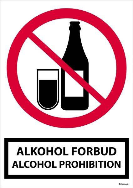Alkohol forbudsskilt alcohol Prohibition.