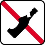 Øl forbud. Piktogram skilt