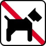 Hund forbud. Piktogram skilt