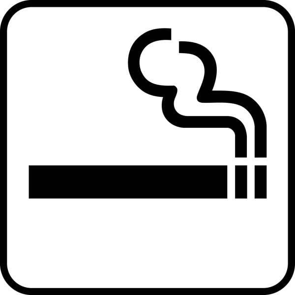 Rygning område piktogram skilt