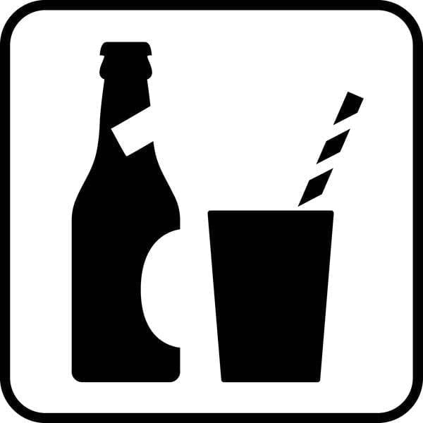 Drikkevare. Piktogram skilt Drikkevare. Piktogram skilt