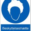 Beskyttelseshætte. påbudsskilt