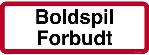 Boldspil forbudt. Forbudsskilt Boldspil forbudt. Forbudsskilt