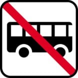 Bus forbud - piktogram skilt