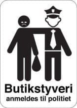 Butikstyveri anmeldes til politiet skilt