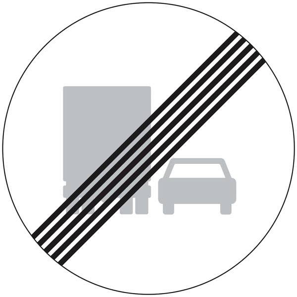 C54 Lastbil overhalingsforbud ophørstavle skilt