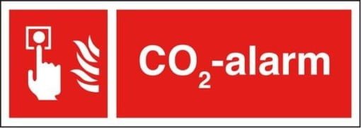 CO2-alarm Brandskilt