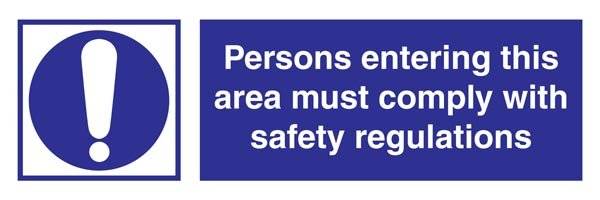 Comply With Regulations Påbudsskilt Comply With Regulations Påbudsskilt