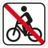 Cykel forbud Piktogram skilt