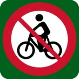 Cykel forbudt skilt