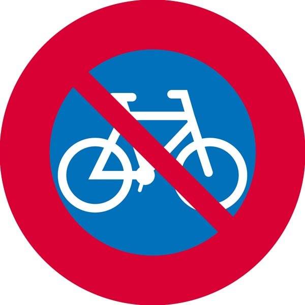 Cykelparkering forbudt skilt