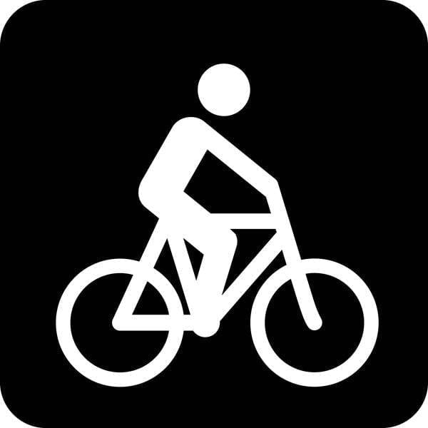 Cykelist Piktogram skilt Cykelist Piktogram skilt