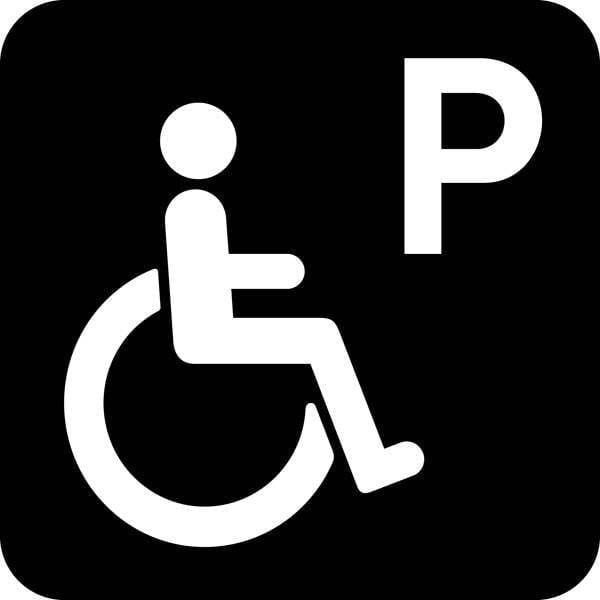 P Handicap. Piktogram skilt