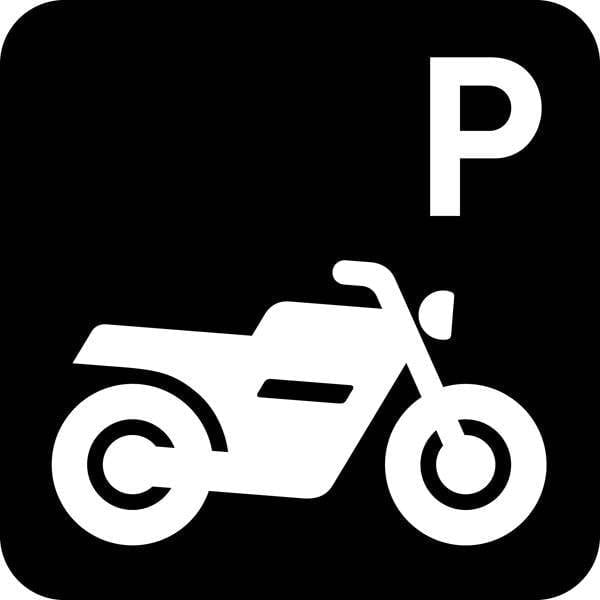 P Motorcykel. Piktogram skilt