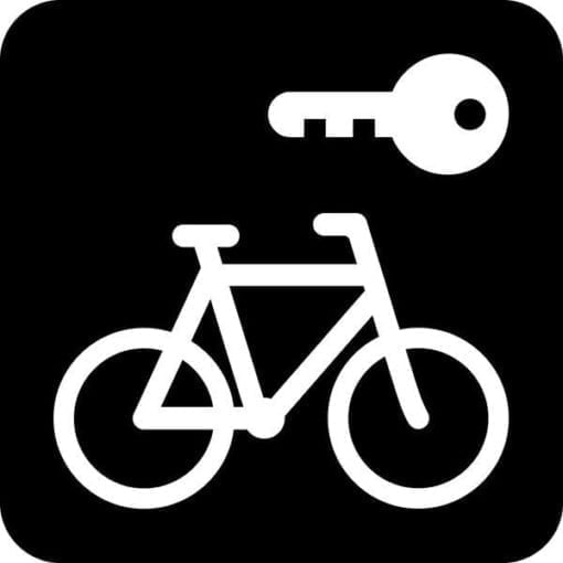 Aflåst cykel - Piktogram skilt