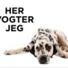 Dalmatiner Her vogter jeg. Hundeskilt