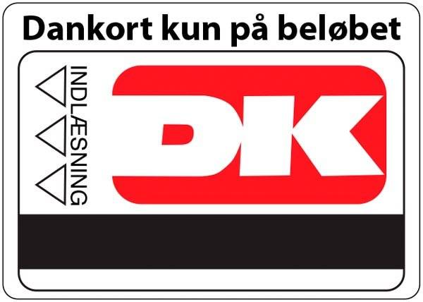 Dankort kun på beløbet skilt Dankort kun på beløbet skilt