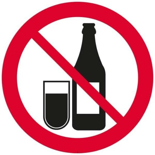 Drikkeforbudsskilt forbudstavle