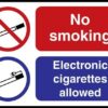 No smoking E-Cigarette. Rygeforbudsskilt