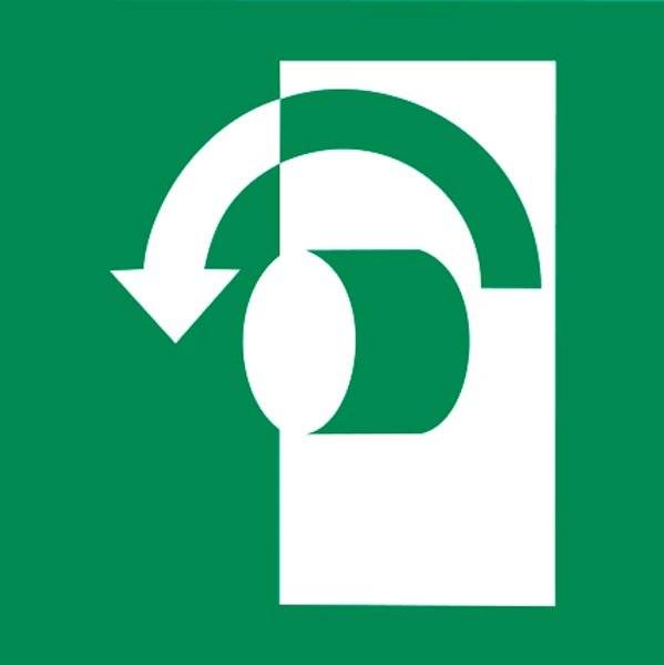 E018 ISO_7010 Drejes til venstre skilt E018 ISO_7010 Drejes til venstre skilt