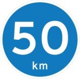 Påbudsskilt - 50 km