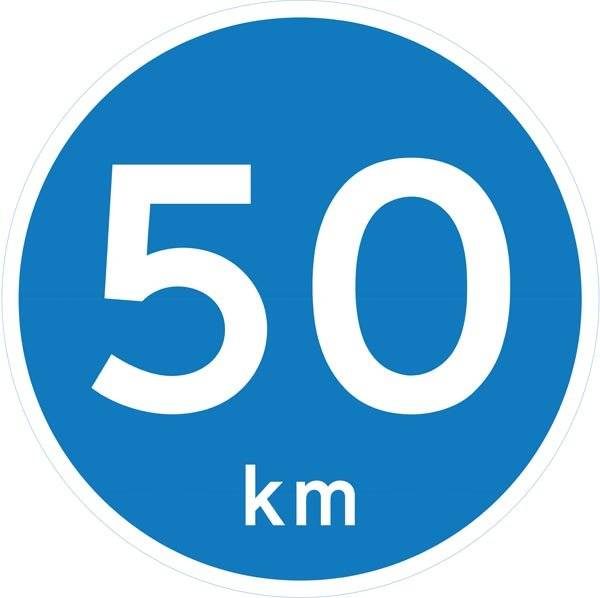Påbudsskilt - 50 km