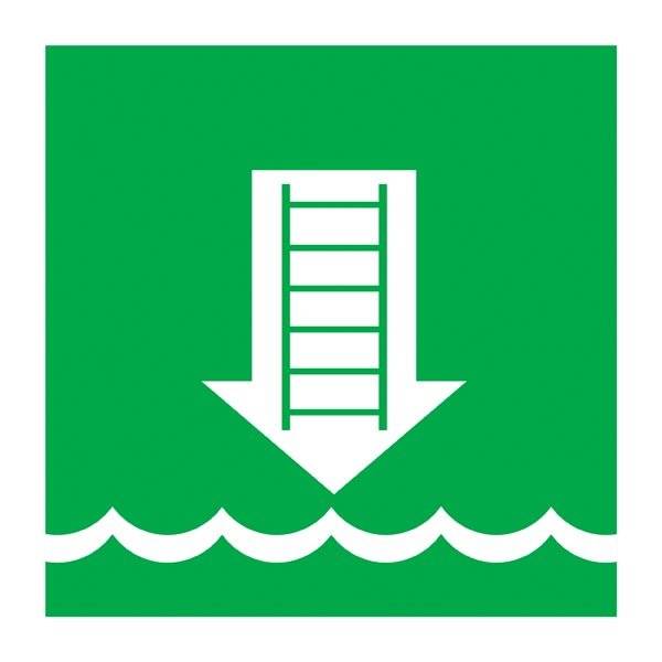 Embarkation ladder Redningsskilt