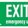 Emergency Exit-run Man Left Redningsskilte.