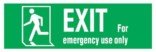 Emergency Exit-run Man Left Redningsskilte.