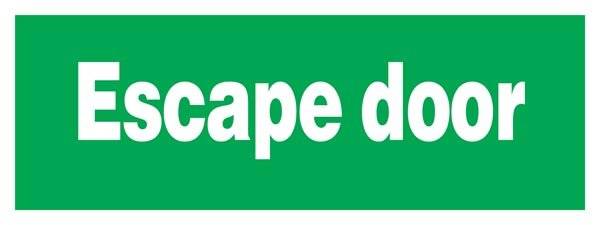 Escape Door Redningsskilte. Escape Door Redningsskilte.