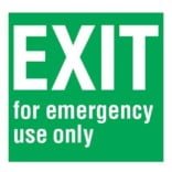 Exit-for Emergency Use Only Redningsskilt