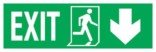 Exit Left-man Run Right-arrow Down. Redningsskilte.