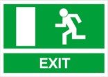 Exit mod venstre Skilt