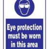 Eye Protection Must Be Worn In This Area: Påbudsskilt