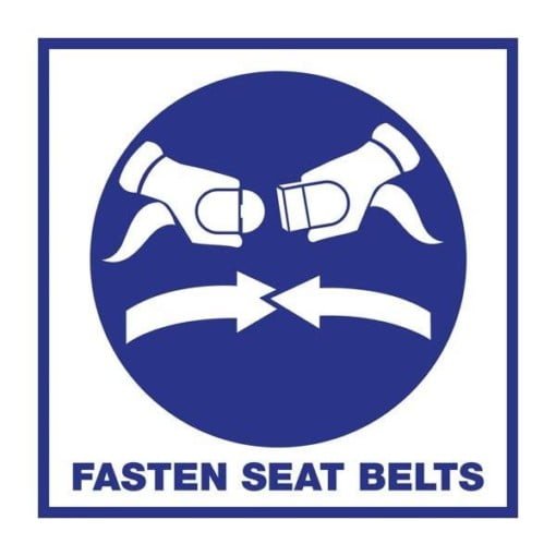 Fasten Seat Belts: Redningsskilt