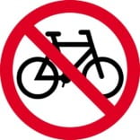 Cykel forbudstavle skilt