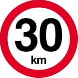 30 km. Hastighedsbegrænsning skilt