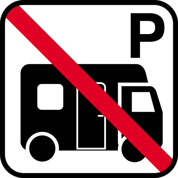 Mobilcar forbud m P - piktogram skilt