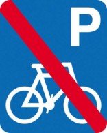 Parkerings skilt P cykel forbud skilt