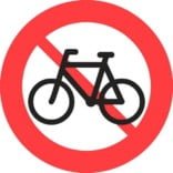 C25 Cykel forbudt. Forbudstavle skilt