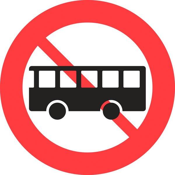 C23 bus forbudt. Skilt