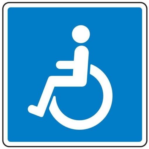 E23 Vejledning for invalide. Oplysningsskilt