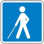 E24 Vejledning for synshandicappede. Skilt.