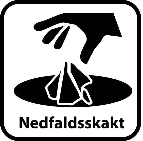 Nedfaldsskakt. - piktogram skilt Nedfaldsskakt. - piktogram skilt